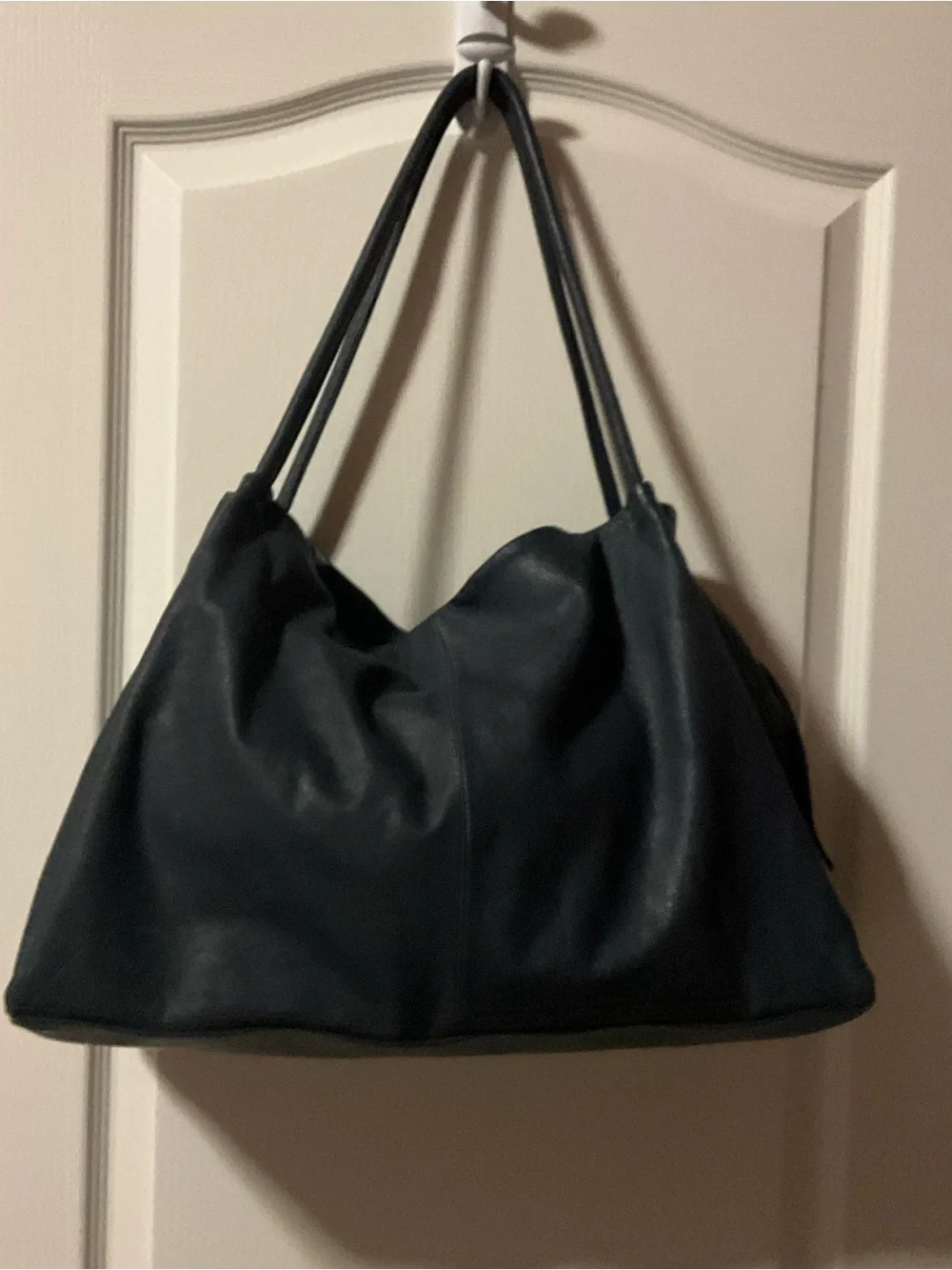 HOBO navy Leather Hobo Bag